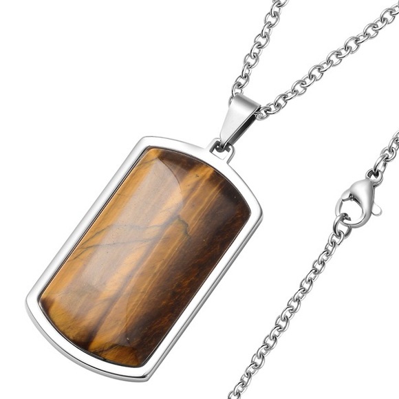 NWOT Tigers Eye Necklace 24” - Picture 4 of 5